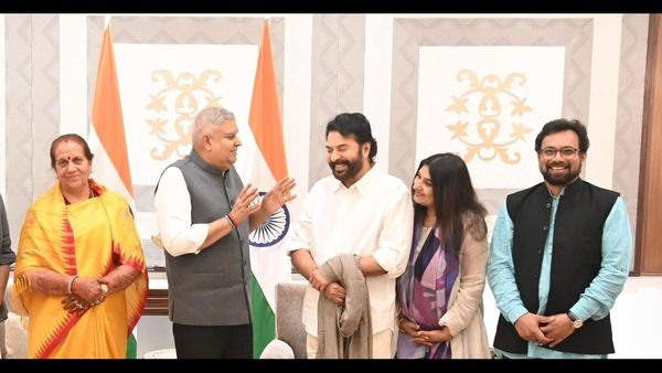 രാജ്യതലസ്ഥാനത്ത് ഉപരാഷ്ട്രപതി ജഗ്ദീപ് ധന്‍കറെ സന്ദര്‍ശിച്ച് മമ്മൂട്ടിയും ഭാര്യ സുല്‍ഫത്തും