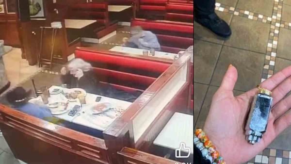 ഡിന്നര്‍ കഴിക്കുന്നതിനിടെ വിമാനത്തിന്റെ ഭാഗം തലയില്‍ വന്നിടിച്ചു; വയോധികന്‍ രക്ഷപ്പെട്ടത് തലനാരിഴയ്ക്ക്