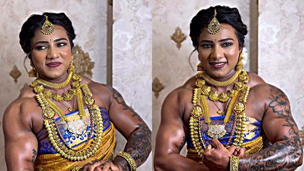 ഇനി കല്യാണപ്പെണ്ണിന്റെ ബോഡി ഷോ; വിവാഹ സാരിയില്‍ മസില്‍ പെരുപ്പിച്ച് നവവധു, വൈറല്‍ വീഡിയോ