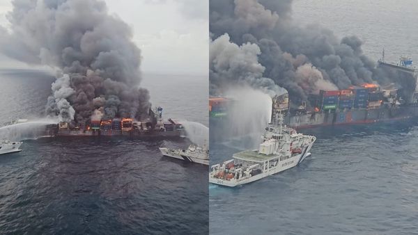 കേരളതീരത്ത് തീപിടിച്ച കപ്പൽ ചെരിയുന്നു, 157 കണ്ടെയ്നറുകളിലായുളളത് കൊടുംവിഷം, ആശങ്ക