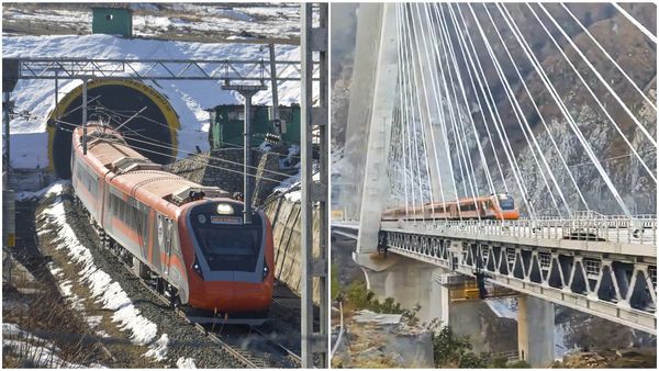 വന്ദേഭാരത് എക്‌സ്പ്രസ്‌ 34 തുരങ്കവും പാലങ്ങളും കടന്ന് കത്രയില്‍ നിന്ന് ശ്രീനഗറിലേക്ക്, ഇതാണ് യാത്ര