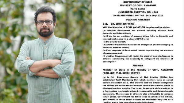 പ്രവാസികളെ പിഴിയാൻ വിമാനക്കമ്പനികൾക്ക് വഴിയൊരുക്കി, കേന്ദ്രസർക്കാരിനെതിരെ ജോൺ ബ്രിട്ടാസ്