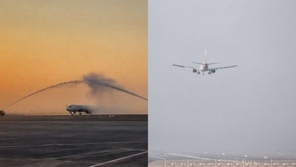 ചരിത്രത്തിലേക്ക് പറന്ന്.. ഔദ്യോഗികമായി പ്രവർത്തനം ആരംഭിച്ച് നവി മുംബൈ അന്താരാഷ്ട്ര വിമാനത്താവളം