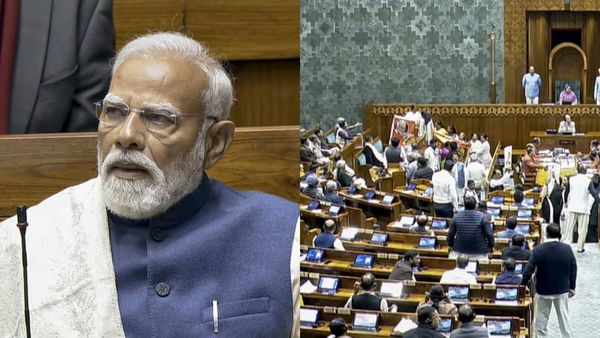 പാർലമെന്റിൽ പ്രസംഗിക്കാൻ കഴിയാതെ പ്രധാനമന്ത്രി; വനിതാ എംപിമാരുടെ പ്രതിഷേധം, പരിഹസിച്ച് പ്രിയങ്ക