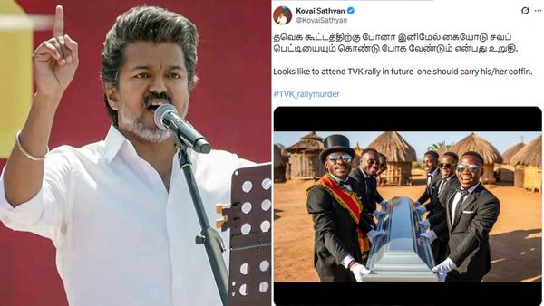 റാലിക്കിടെ ടിവികെ പ്രവര്‍ത്തകന്റെ മരണം; ശവപ്പെട്ടി ഡാന്‍സ് പങ്ക് വെച്ച് എഐഎഡിഎംകെ