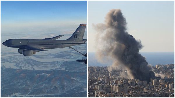 അമേരിക്കക്ക് കനത്ത തിരിച്ചടി; ഇറാഖിൽ യുഎസ് ടാങ്കർ വിമാനം തകർന്ന് വീണു 