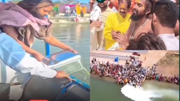 നർമ്മദയിൽ ഒഴുക്കിയത് 11,000 ലിറ്റര്‍ പാല്‍, ഗംഗയിൽ കളഞ്ഞത് 165 ലിറ്റര്‍ നെയ്യ്, വീഡിയോ വൈറൽ, വിവാദം