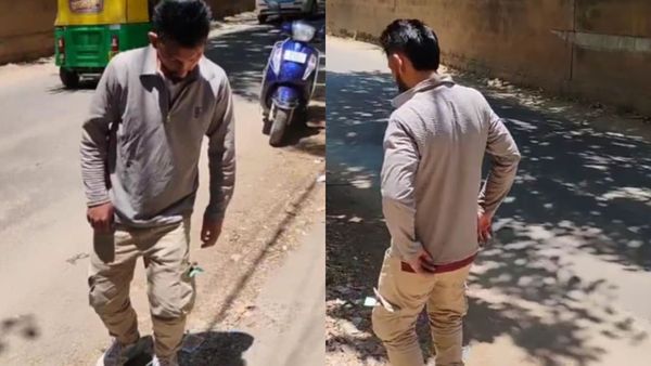 നടുറോഡിൽ പ്രതിമ പോലെ യുവാവ്! 'സോംബി' ലഹരി ബംഗളൂരുവിലും? നടുക്കുന്ന വീഡിയോ