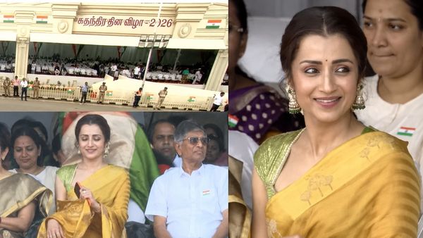 മുഖ്യമന്ത്രി വിജയ്‌യുടെ സ്വാതന്ത്ര്യദിനാഘോഷ ചടങ്ങിൽ ശ്രദ്ധ നേടി തൃഷയുടെ സാന്നിധ്യം; സംഗീതയും മക്കളുമില്ല!