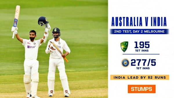 ବକ୍ସିଂ ଡେ ଟେଷ୍ଟ: ଆଜିଙ୍କ୍ୟ ରାହାଣେ ଶତକ ବଳରେ ଡ୍ରାଇଭର ସିଟରେ ଭାରତ