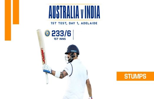 India vs Australia: ପ୍ରଥମ ଦିନରେ ବିରାଟ ହେଲେ ଭରଷା, ବାକି ସମସ୍ତେ ଫେଲ