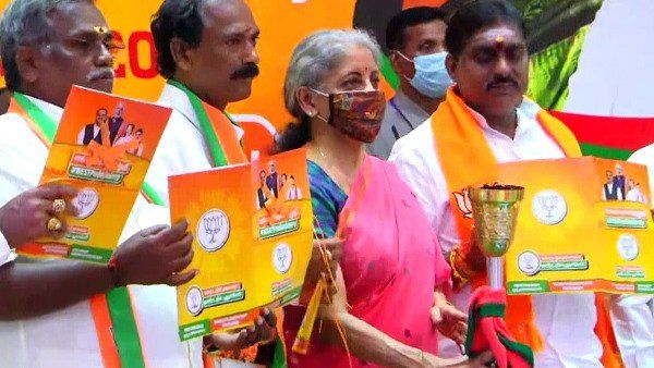 Puducherry Assembly Election : ବିଜେପିର ଘୋଷଣାପତ୍ର ଜାରି କଲେ ଅର୍ଥମନ୍ତ୍ରୀ ନିର୍ମଳା ସୀତାରମଣ