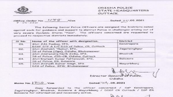 ୟଶ ପାଇଁ ପାଞ୍ଚ ଆଇପିଏସଙ୍କୁ ଦାଇତ୍ୱ : ଜାଣନ୍ତୁ କେଉଁ ଜିଲ୍ଲା ପାଇଁ କିଏ ରହିଲେ