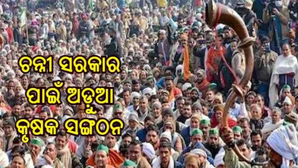 ଚନ୍ନୀ ସରକାରଙ୍କ ପାଇଁ ଆହ୍ୱାନ ପାଲଟିଛି କୃଷକ ସଂଗଠନ, ପ୍ରତିଶ୍ରୁତି ପୂରଣ ନେଇ କଲେ ଦାବି