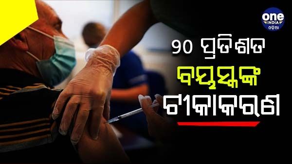 ଭାରତରେ 90% ବୟସ୍କ ଲୋକଙ୍କ ହୋଇସାରିଛି କରୋନା ଟୀକାକରଣ