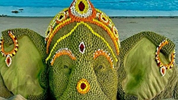 ପୁରୀ ବେଳାଭୂମିରେ ଗଜାନନଙ୍କ ବାଲୁକା କଳା, ଦେଖନ୍ତୁ