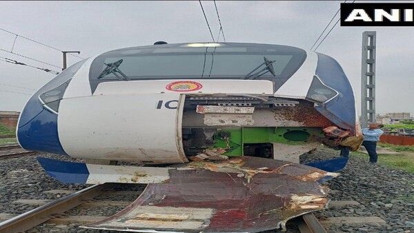 ବନ୍ଦେ ଭାରତ ଏକ୍ସପ୍ରେସ 2 ଦିନ ମଧ୍ୟରେ ଦ୍ୱିତୀୟ ଥର ପାଇଁ ଗାଈଙ୍କୁ ଦେଲା ଧକ୍କା