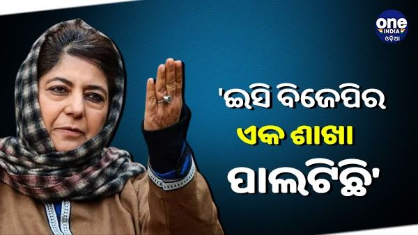 ନିର୍ବାଚନ ଆୟୋଗକୁ ଟାର୍ଗେଟ କଲେ ମେହବୁବା ମୁଫତି, କହିଲେ - 'ଇସି ବିଜେପିର ଏକ ଶାଖା ପାଲଟିଛି'