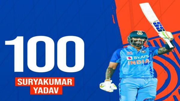 ରାଜକୋଟରେ ଚମକିଲେ ସୂର୍ଯ୍ୟ, ହାସଲ କଲେ ୨୦୨୩ରେ ପ୍ରଥମ ଶତକ