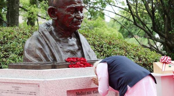 ହିରୋସୀମା ସହରରେ ମହାତ୍ମା ଗାନ୍ଧୀଙ୍କ ପ୍ରତିମୂର୍ତ୍ତି:ଲୋକାର୍ପଣ କଲେ ପ୍ରଧାନମନ୍ତ୍ରୀ