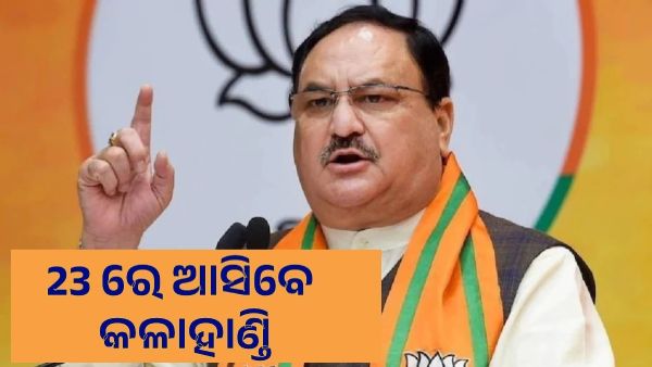 23 ରେ କଳାହାଣ୍ଡି ଆସିବେ ବିଜେପି ଅଧ୍ୟକ୍ଷ ନଡ୍ଡା