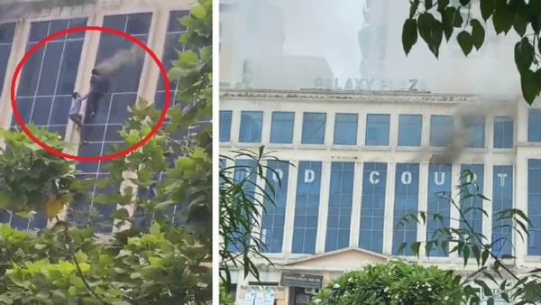 ଗ୍ରେଟର ନୋଏଡାର ଗାଲାକ୍ସି ପ୍ଲାଜାରେ ଲାଗିଲା ନିଆଁ, ଜୀବନ ବଞ୍ଚାଇବାକୁ ତୃତୀୟ ମହଲାରୁ ଡେଇଁ ପଡିଲେ ଲୋକ