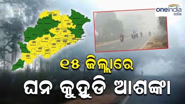ବାହାରକୁ ଯାଉଥିଲେ ସାବଧାନ ! 28 ତାରିଖରେ 15 ଜିଲ୍ଲାରେ ଘନ କୁହୁଡ଼ି ଆଶଙ୍କା