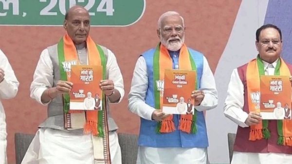 BJP Manifesto 2024: ସାଧାରଣ ନିର୍ବାଚନ ପାଇଁ ଜାରି ହେଲା ବିଜେପିର ସଂକଳ୍ପ ପତ୍ର; ଆସନ୍ତା ୫ ବର୍ଷ ଯାଏଁ ମାଗଣା ରାସନ
