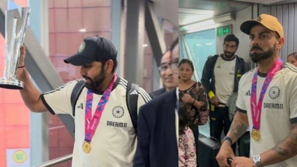 ସ୍ବଦେଶରେ ପହଞ୍ଚିଲା ବିଶ୍ଵ ବିଜେତା ଟିମ୍ ଇଣ୍ଡିଆ; ଦିଲ୍ଲୀ ବିମାନ ବନ୍ଦରରେ ଜନ ସମୁଦ୍ର, ଇଣ୍ଡିଆ - ଇଣ୍ଡିଆ