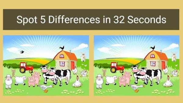 Spot Difference: ପାର୍ଥକ୍ୟକୁ ସ୍ପଟ୍ କରନ୍ତୁ: ୩୨ ସେକେଣ୍ଡର ୫ ପାର୍ଥକ୍ୟ ସ୍ପଟ୍ କରନ୍ତୁ