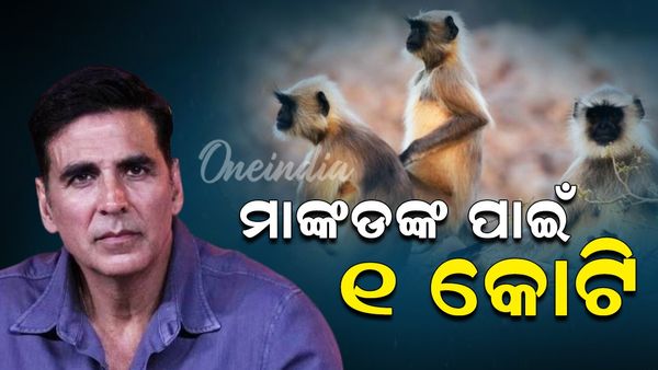 ମାଙ୍କଡ଼'ଙ୍କ ପାଇଁ ୧କୋଟି ଟଙ୍କା ଦାନ କଲେ ଅକ୍ଷୟ କୁମାର