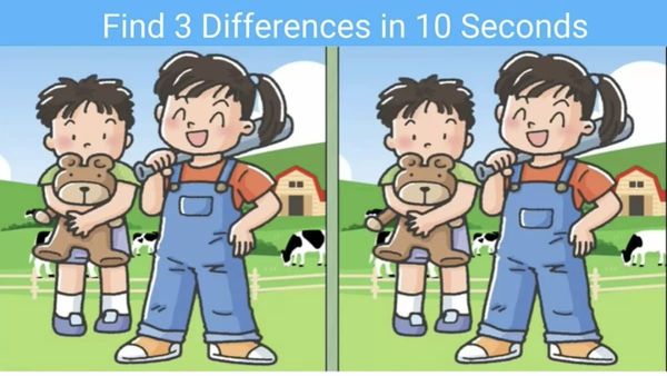 ପାର୍ଥକ୍ୟକୁ ସ୍ପଟ୍ କରନ୍ତୁ: ୧୦ ସେକେଣ୍ଡର ୩ ପାର୍ଥକ୍ୟ ସ୍ପଟ୍ କରନ୍ତୁ