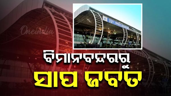 ଭୁବନେଶ୍ୱର ବିମାନବନ୍ଦରରୁ ଜବତ ହେଲା ସାପ