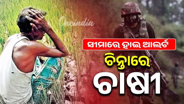 ସୀମାରେ ହାଇ ଆଲର୍ଟ ,ଚିନ୍ତାରେ ଚାଷୀ