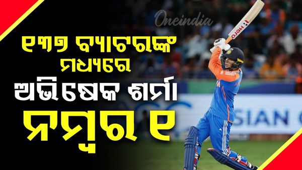 ୧୩୭ ବ୍ୟାଟସମ୍ୟାନଙ୍କ ମଧ୍ୟରେ ଅଭିଷେକ ଶର୍ମା ନମ୍ବର ୧, ଟି-୨୦ରେ ଗୋଟିଏ ବର୍ଷ ମଧ୍ୟରେ ଏପରି କରିଥିବା ଏକମାତ୍ର ଖେଳାଳି