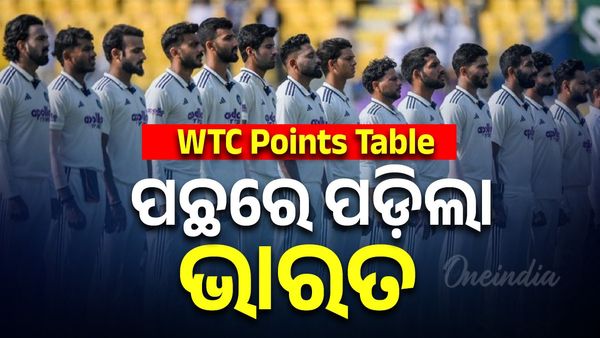  WTC ପଏଣ୍ଟ ଟେବୁଲ୍: ପଏଣ୍ଟ ଟେବୁଲ୍‌ରେ ଟିମ୍ ଇଣ୍ଡିଆର ସ୍ଥିତି ଖରାପ, ପାକିସ୍ତାନ ଆଗରେ