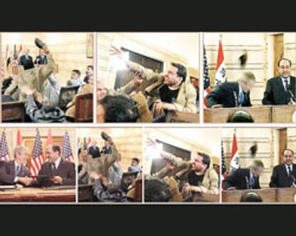 புஷ் மீது வீசப்பட்ட ஷூவுக்கு ரூ.47 கோடி விலை!