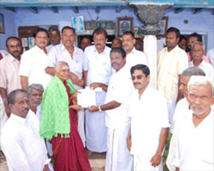 தியாகி கோதையம்மாளுக்கு ஓய்வூதியம் - காங். வழங்கியது