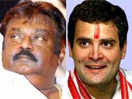 'ராகுல் பிளான்': விஜய்காந்துடன் பேச்சு நடத்தும் காங்கிரஸ்!