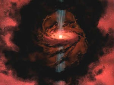 அண்ட வெளியில் தண்ணீரைப் பீய்ச்சி அடிக்கும் நட்சத்திரம்!