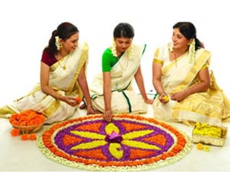 வந்தது ஓணம்-அத்தப் பூ கோலமிட்டு மகாபலிக்கு வரவேற்பு 