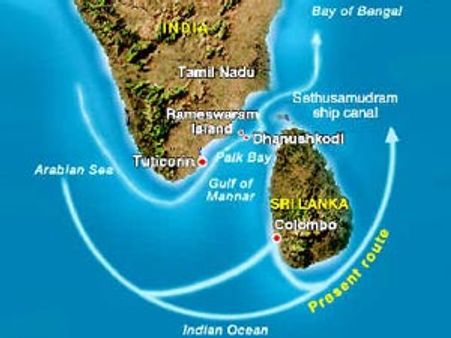 தனுஷ்கோடி வழியாக புதிய பாதையில் சேது சமுத்திர திட்டம்?: ராமேஸ்வரத்தில் பச்செளரி குழு ஆய்வு