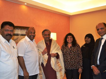 துபாய் தமிழ்ச் சங்கத்தில் முன்னாள் மத்திய அமைச்சருக்கு வரவேற்பு