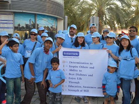 துபாயில் நீரிழிவு குறித்த விழிப்புணர்வு ஏற்படுத்த நடைபெற்ற வாக்கத்தான்