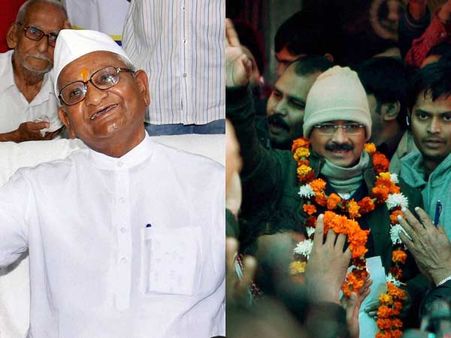 'அரசியலில் நுழைவது பாவம் அல்ல': கெஜ்ரிவாலுக்கு அன்னா ஹசாரே வாழ்த்து