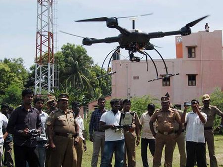 தமிழகத்திலேயே முதல் முறையாக குற்ற வழக்கில் ஆளில்லாத விமானத்தைப் பயன்படுத்திய போலீஸ்