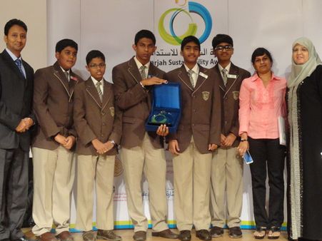 ஷார்ஜா பள்ளி தமிழ் மாணவர் தலைமையிலான குழுவினருக்கு சுற்றுச்சூழல் விருது