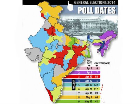 மாநிலங்கள் வாரியாக தேர்தல் தேதிகள்