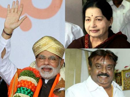 மோடி பதவியேற்பு விழா: விஜய்காந்த் வந்தால் ஜெயலலிதா போவாரா?