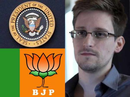 பாரதிய ஜனதாவை வேவு பார்த்தது அமெரிக்கா: ஸ்னோடென் தகவல்